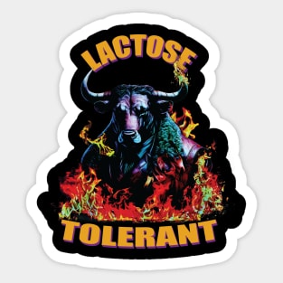 Lactose Tolerant --Metal Design T-Shirt Sticker